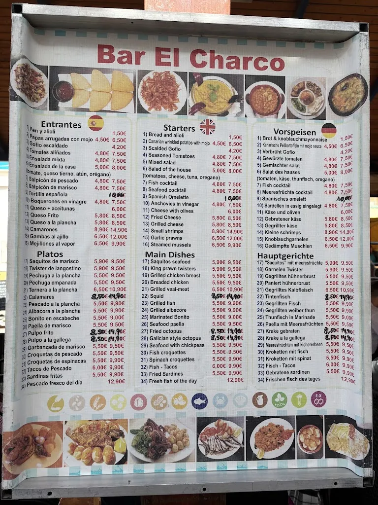 Menu_Bar El Charco_Aldea de San Nicolás La_image_1