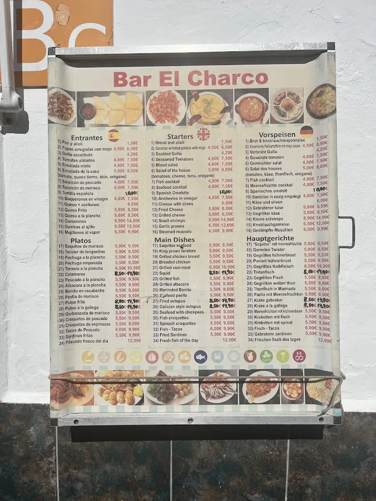 Menu_Bar El Charco_Aldea de San Nicolás La_image_2