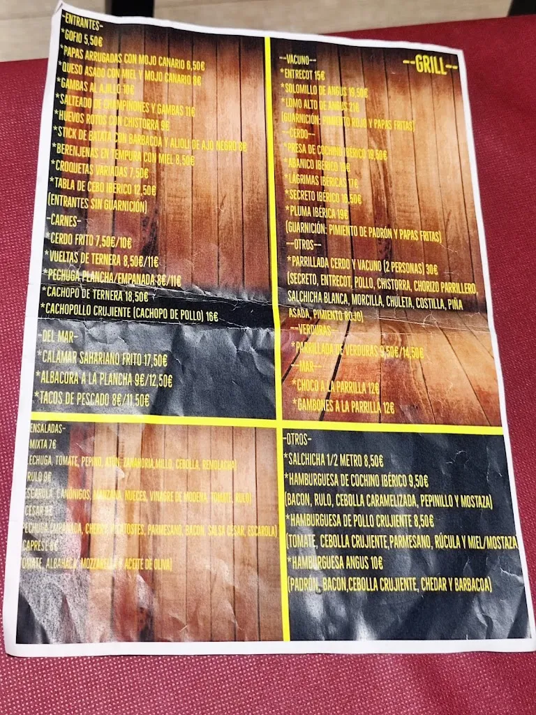 Menu_Restaurante Grill El Palmito._Aldea de San Nicolás La_image_2