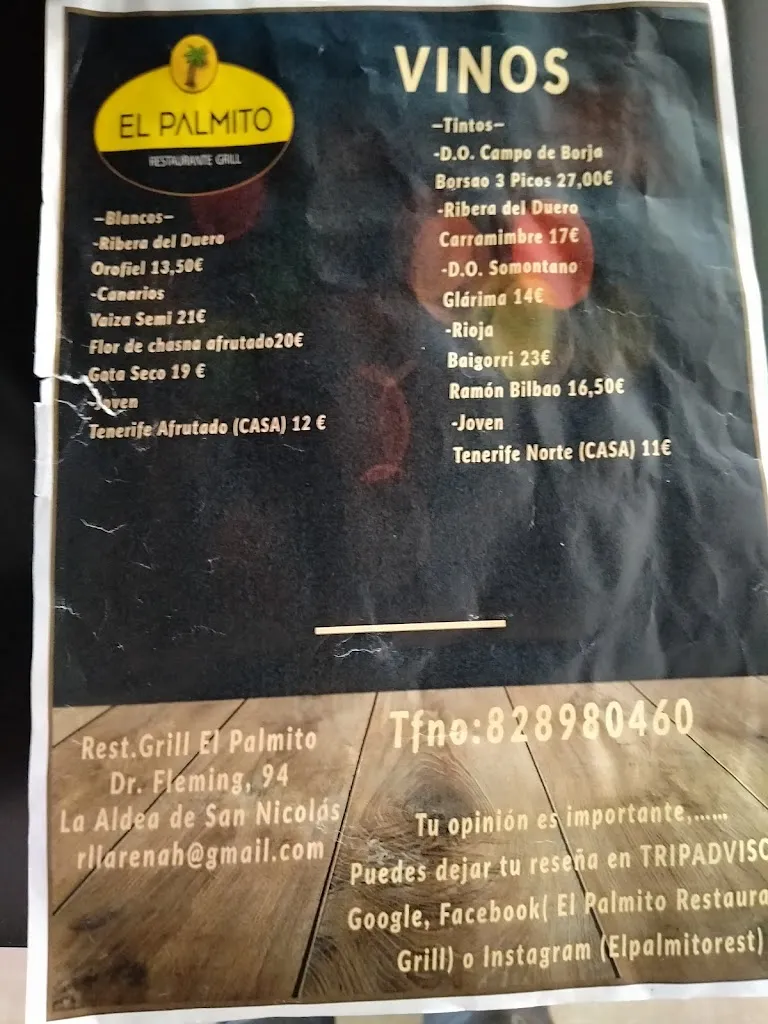 Menu_Restaurante Grill El Palmito._Aldea de San Nicolás La_image_3