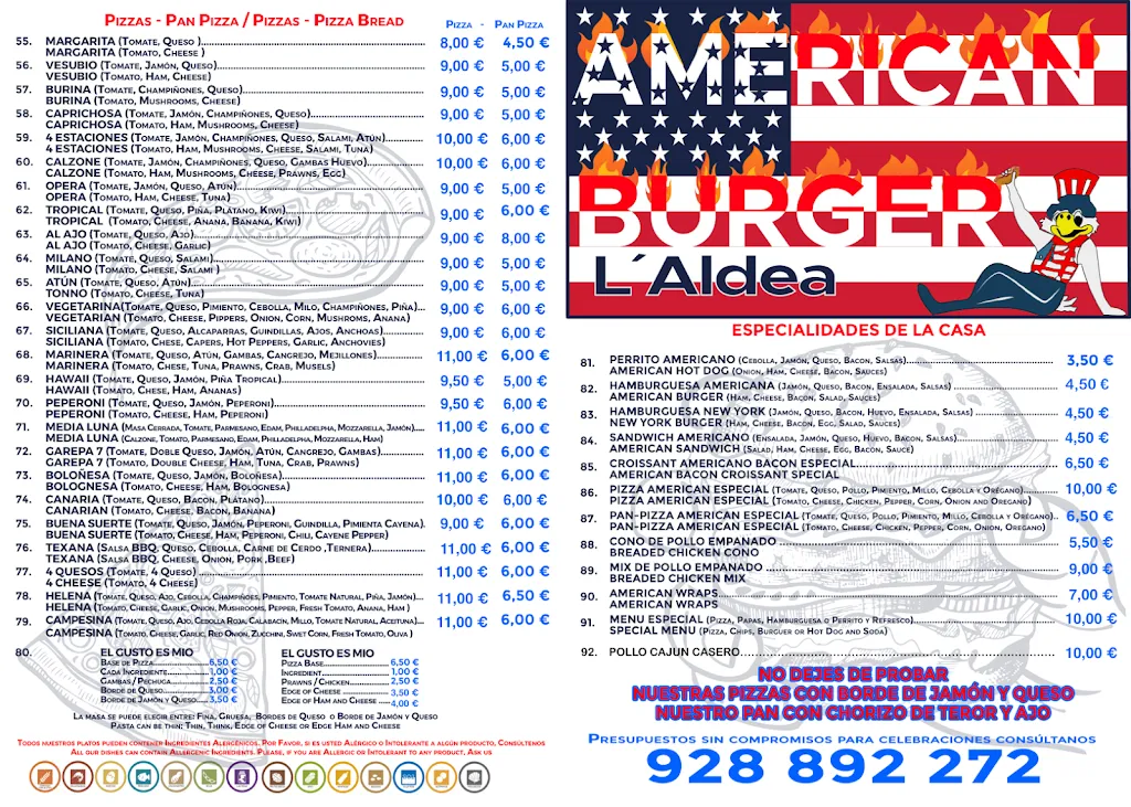 Menu_American Burguer L'Aldea_Aldea de San Nicolás La_immagine_1