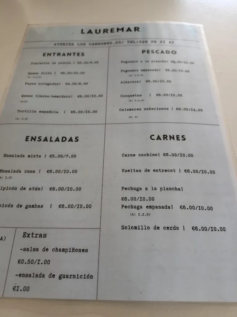 Menu_Bar Lauremar_Aldea de San Nicolás La_image_1