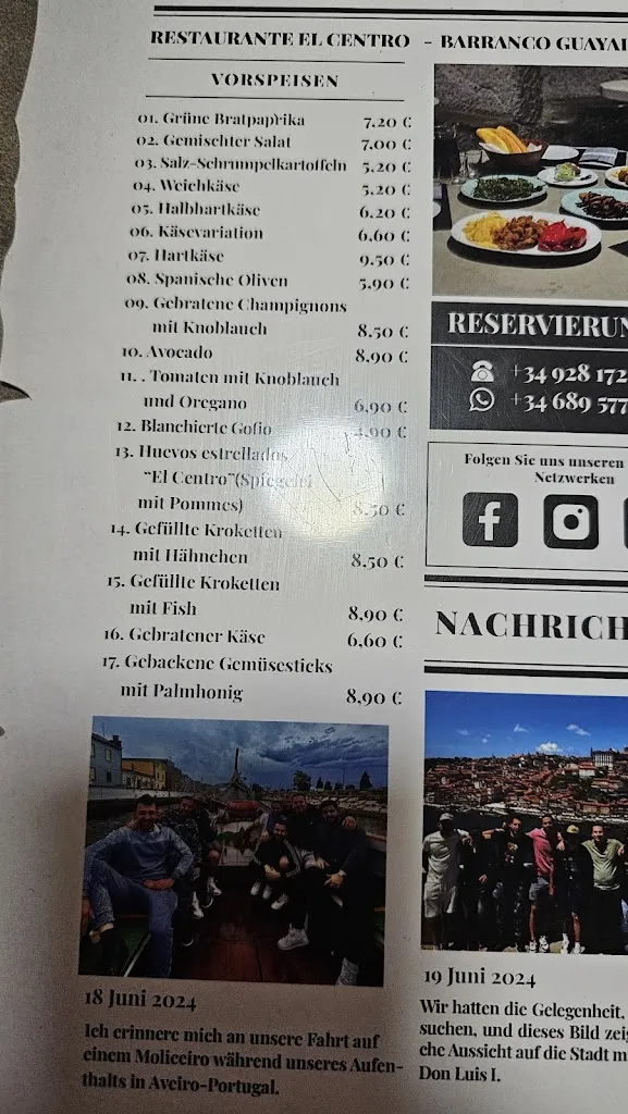 Menu_Restaurante El Centro_Agüimes_immagine_3