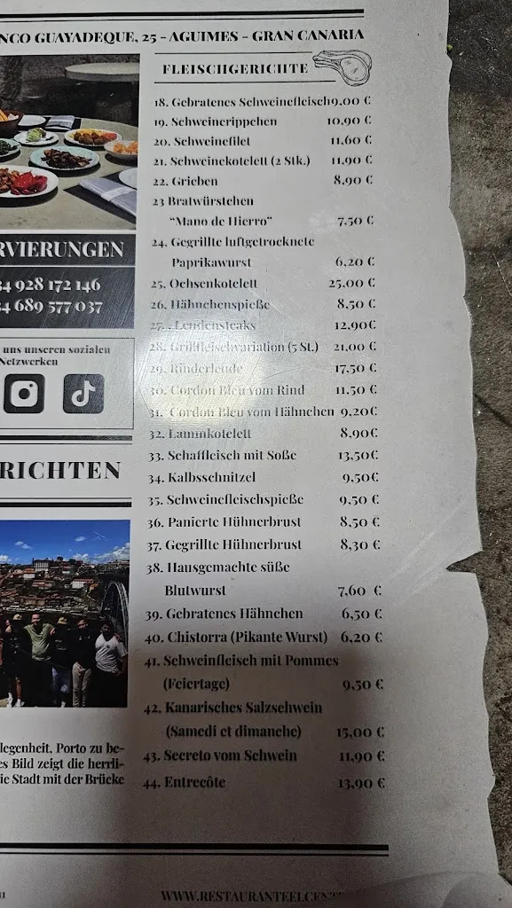 Menu_Restaurante El Centro_Agüimes_immagine_4