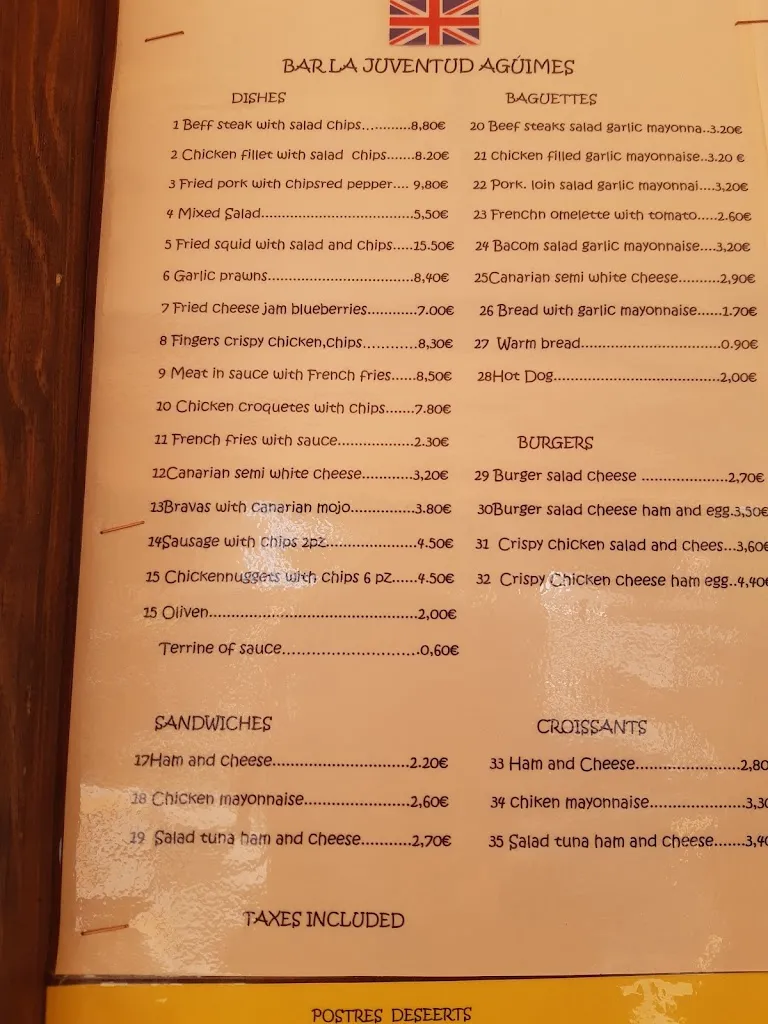 Menu_Cafe Bar La Juventud_Agüimes_image_1