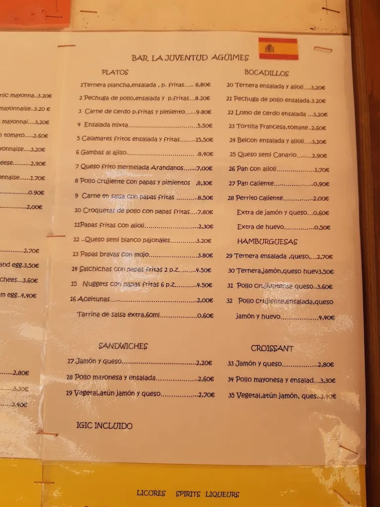 Menu_Cafe Bar La Juventud_Agüimes_image_3