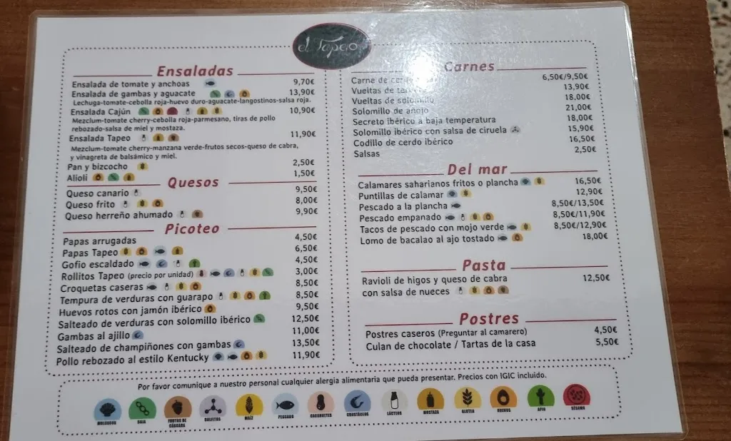 Menu_Restaurante El Tapeo_Agüimes_image_1
