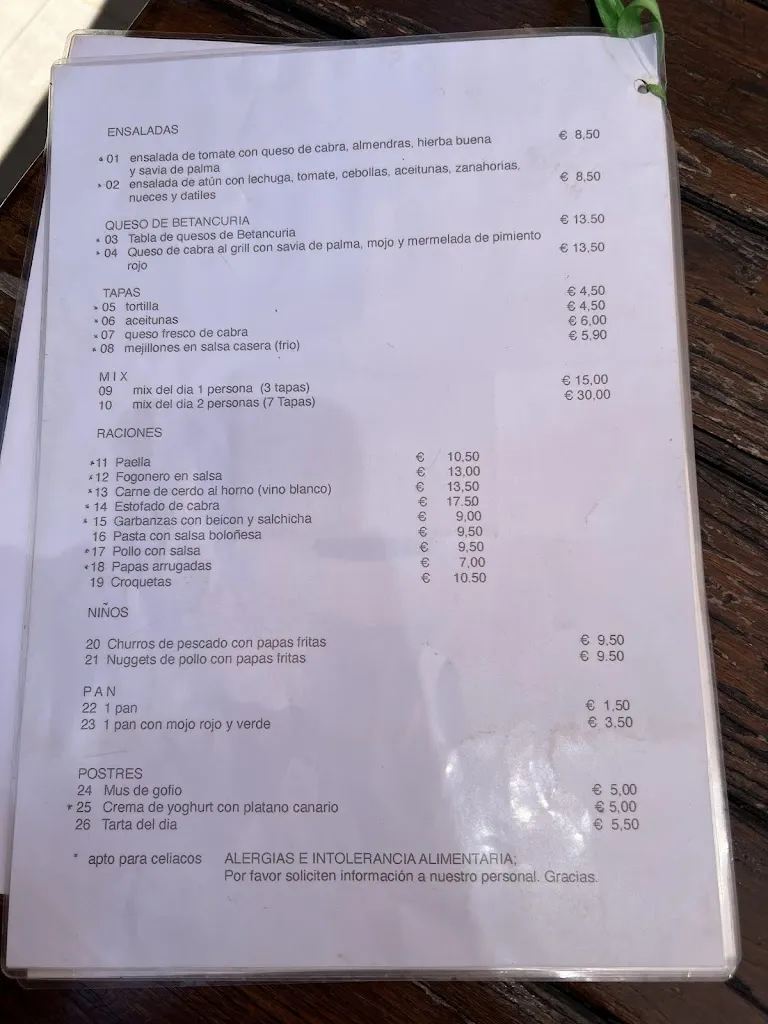 Menu_Bodegon Don Carmelo_Betancuria_immagine_2