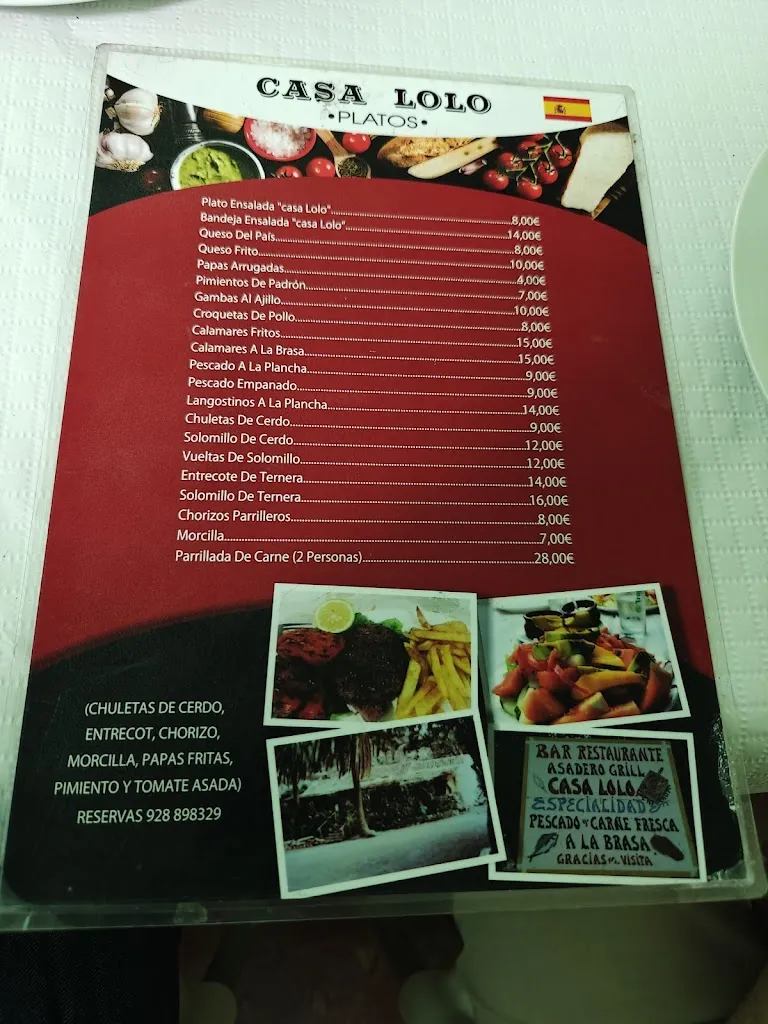 Menü_Restaurante Casa Lolo_Agaete_Bild_1