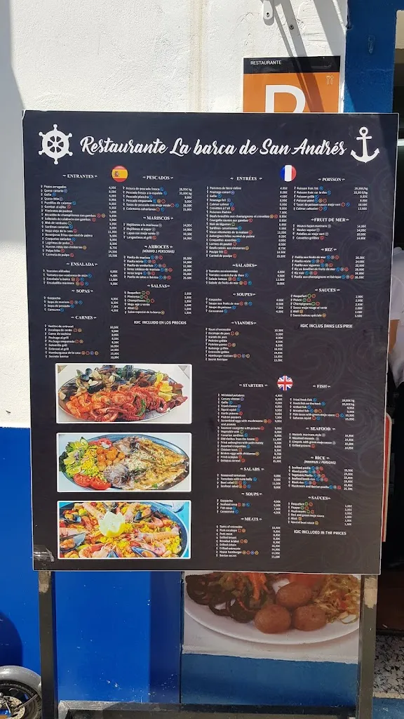 Menü_Restaurant la barca de San Andrés II_Agaete_Bild_2