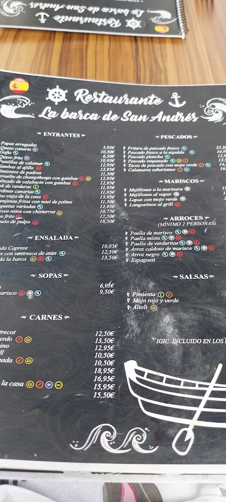 Menü_Restaurant la barca de San Andrés II_Agaete_Bild_4