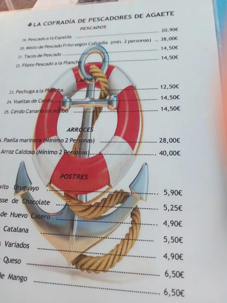 Menu_Restaurante Cofradía de Pescadores_Agaete_immagine_3