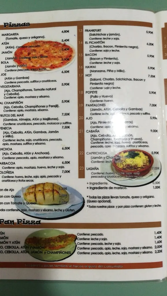 Menu_Pizzeria - Piscolabis La Cabaña_Agaete_image_4