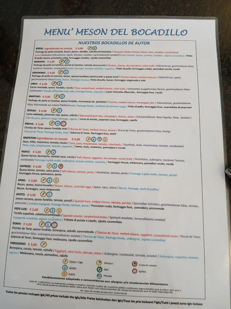 Menu_Meson del Bocadillo Agaete_Agaete_immagine_1