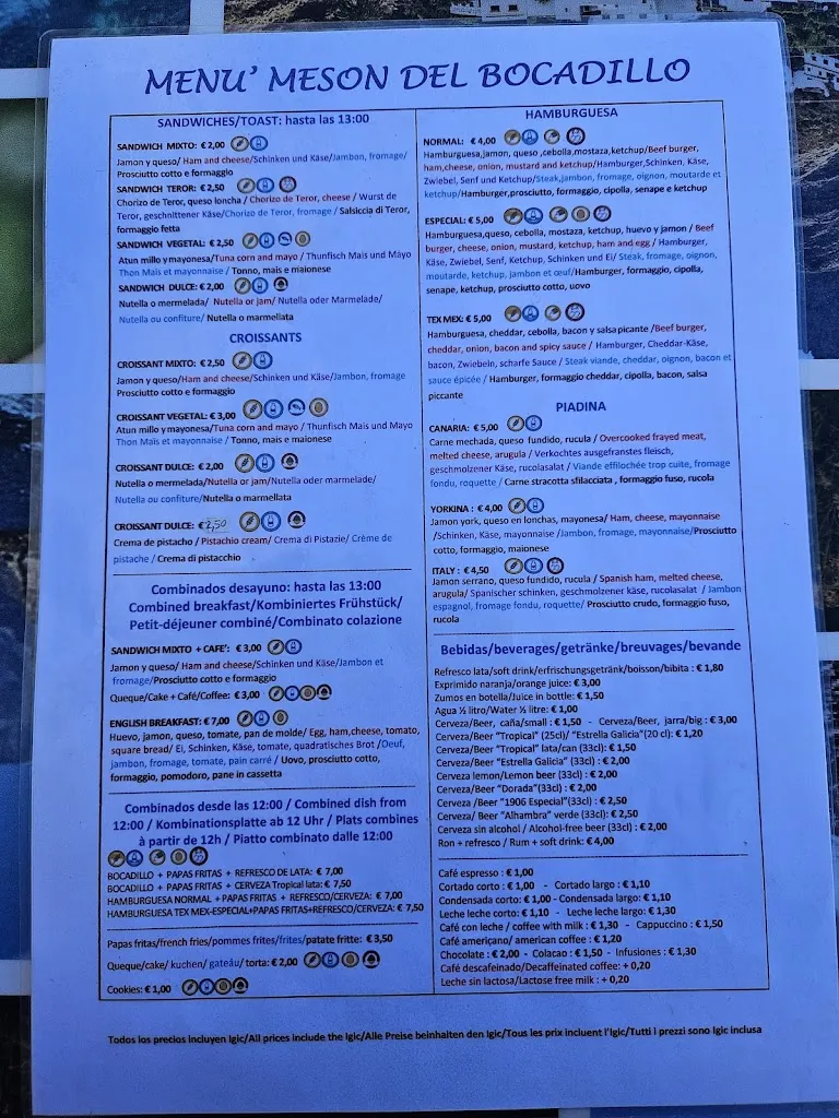 Menu_Meson del Bocadillo Agaete_Agaete_immagine_3