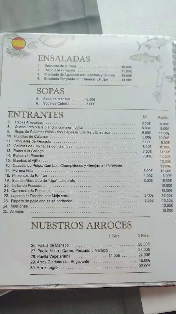 Menu_Restaurante Gregorio El Pescador_Corralejo_image_3