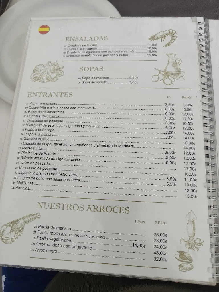 Menu_Restaurante Gregorio El Pescador_Corralejo_image_4