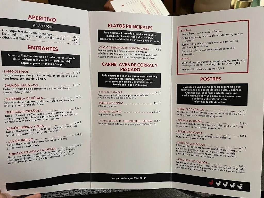 Menu_The Ugly Duckling_Corralejo_image_1