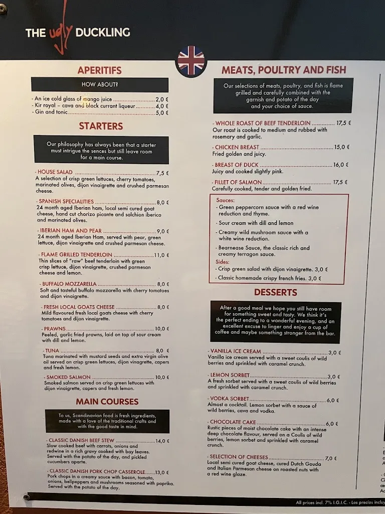 Menu_The Ugly Duckling_Corralejo_image_2