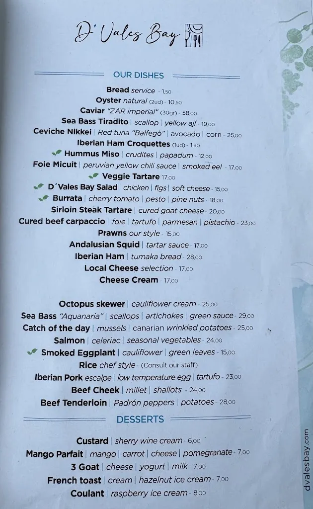 Menu_D’Vales Bay_Corralejo_image_1