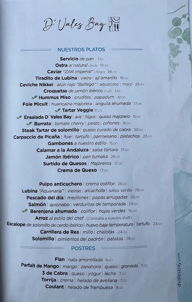 Menu_D’Vales Bay_Corralejo_image_2