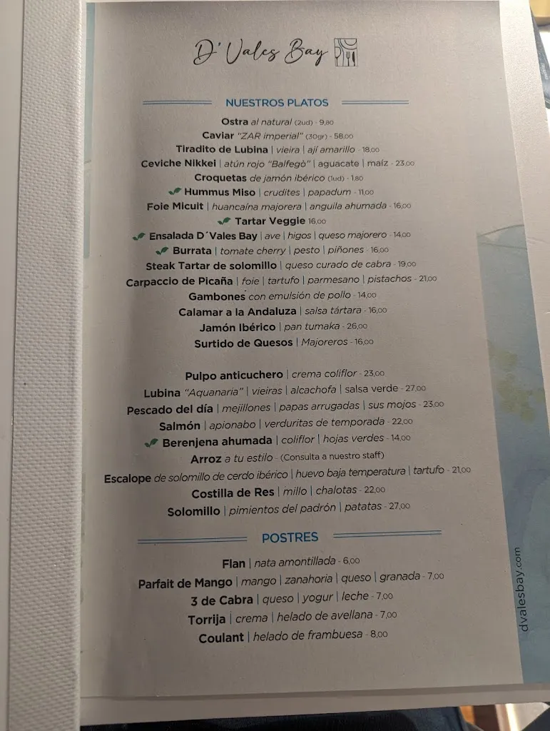 Menu_D’Vales Bay_Corralejo_image_3