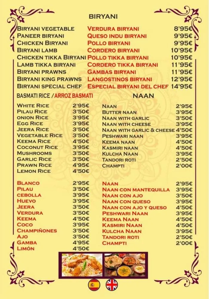 Menu_Indian 2020 restaurant_Corralejo_image_3