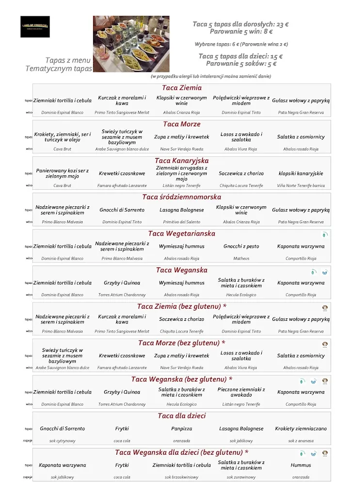 Menu_Land of Freedom restaurante y tapas bar_Corralejo_image_2