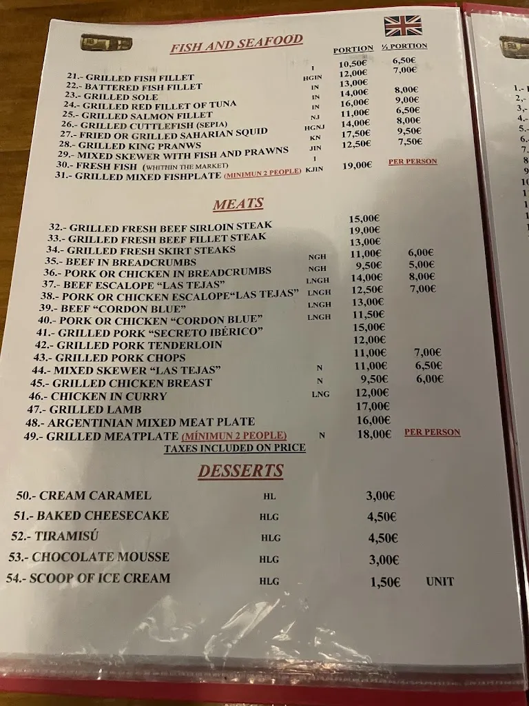 Menu_Mesón Las Tejas_Corralejo_image_4