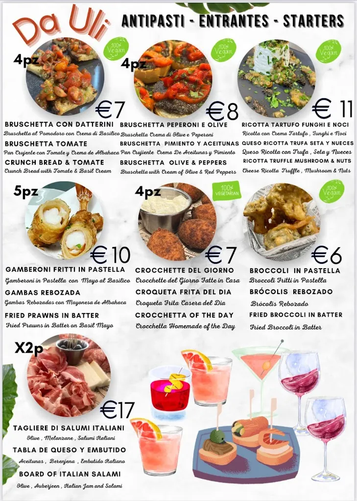 Menu_Restaurante Da Uli_Corralejo_immagine_1