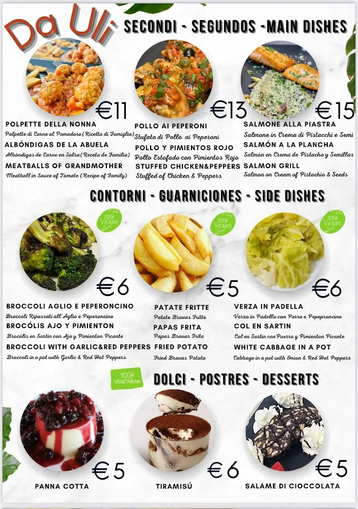 Menu_Restaurante Da Uli_Corralejo_immagine_2