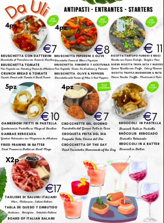 Menu_Restaurante Da Uli_Corralejo_immagine_4