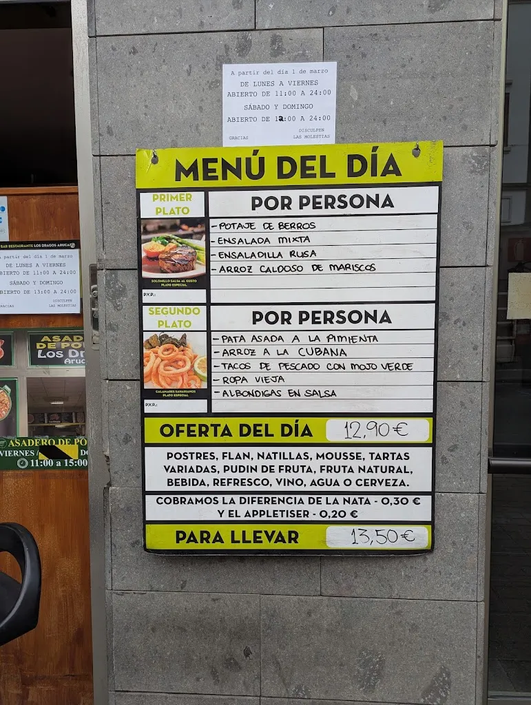 Menu_Bar Restaurante Los Dragos Arucas_Arucas_image_3