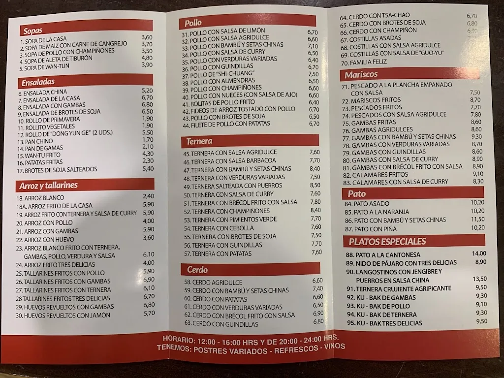 Menu_Restaurante Arucas Palacio Oriental_Arucas_image_1