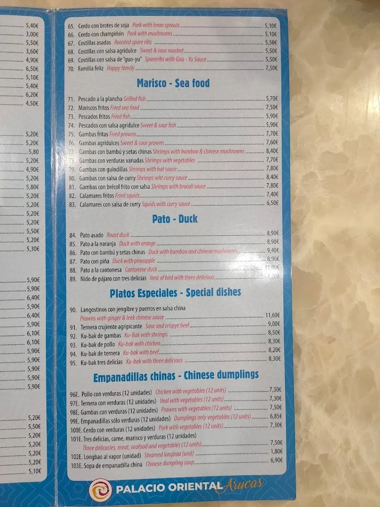 Menu_Restaurante Arucas Palacio Oriental_Arucas_image_3