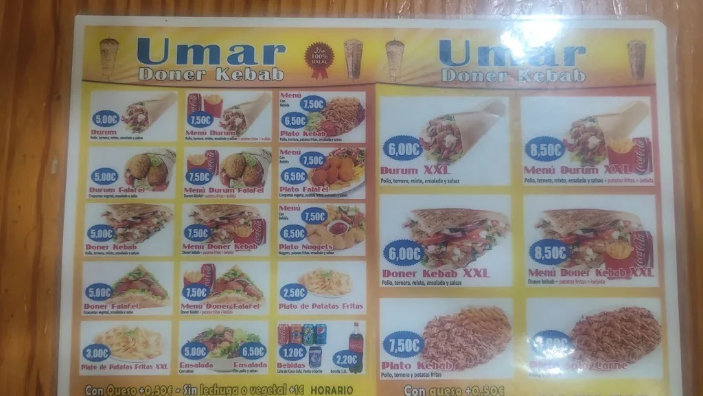 Menu_Umar Doner Kebab_Arucas_image_1