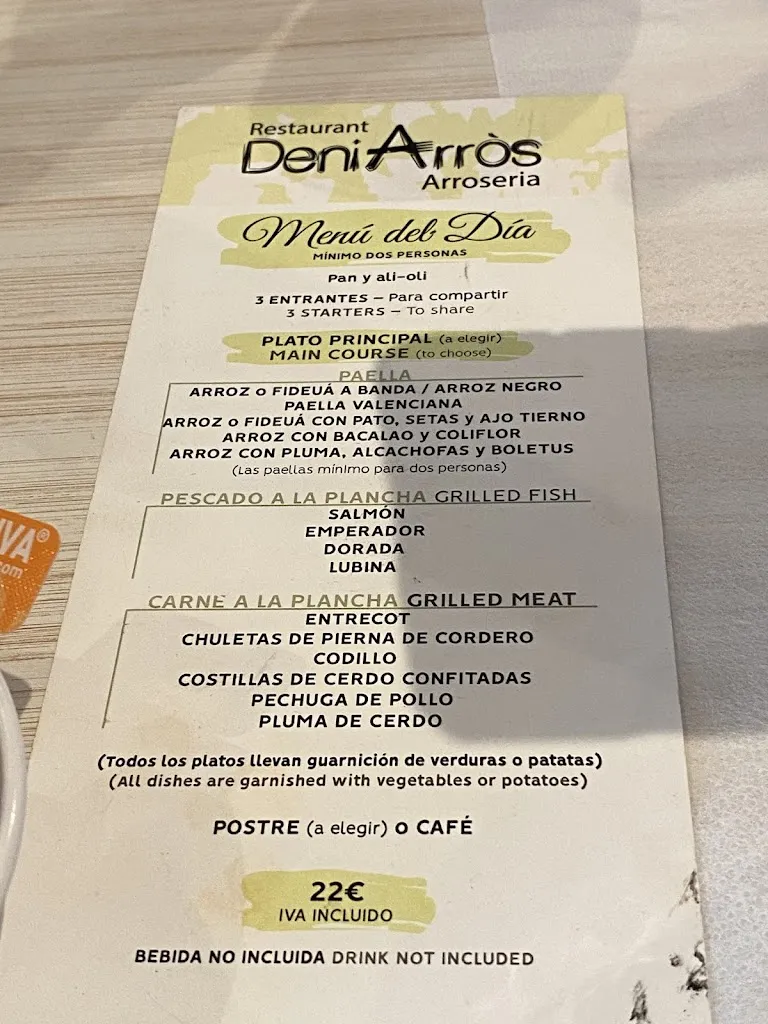 Menu_DeniArròs Les Marines_Denia_image_1