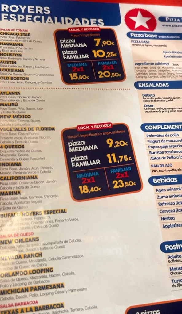 Menu_Royer's Pizza Arucas_Arucas_image_2