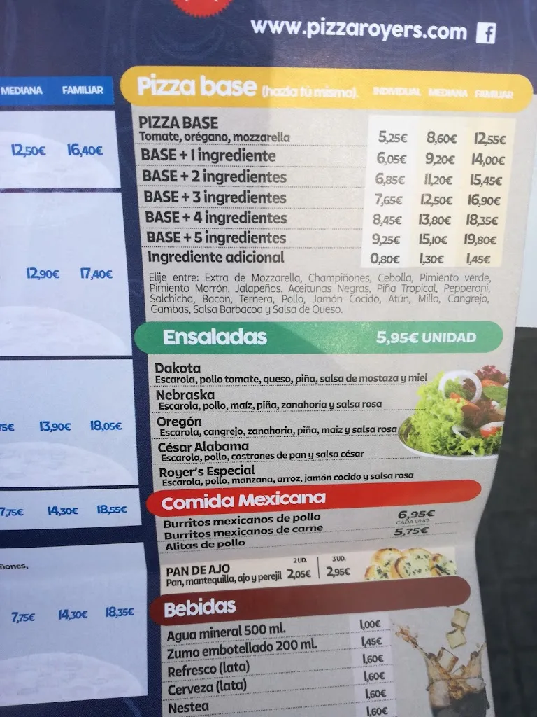 Menu_Royer's Pizza Arucas_Arucas_image_4