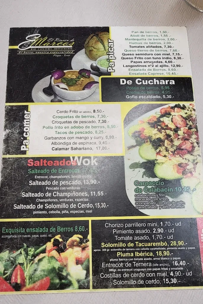 Menu_El Rincon de Marcos, Firgas_Arucas_image_2