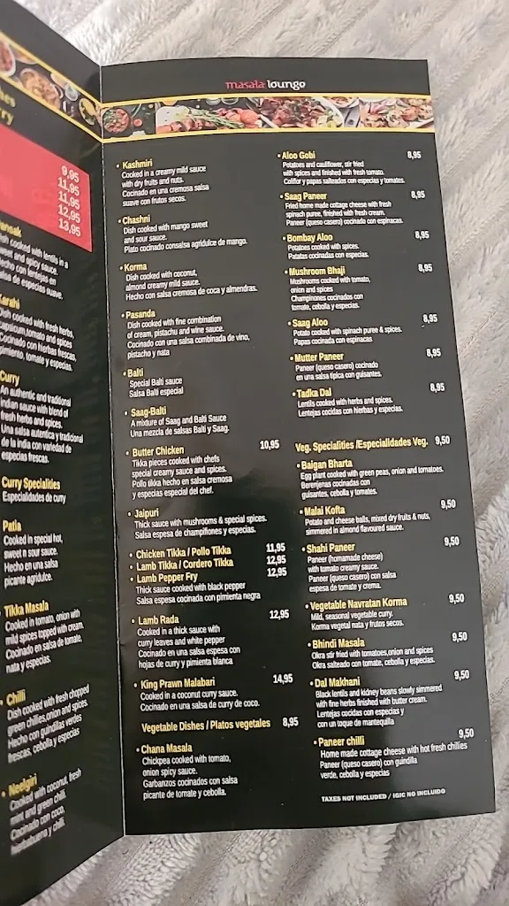 Menu_Masala Lounge Indian Restaurant & Bar_Costa Teguise_image_4