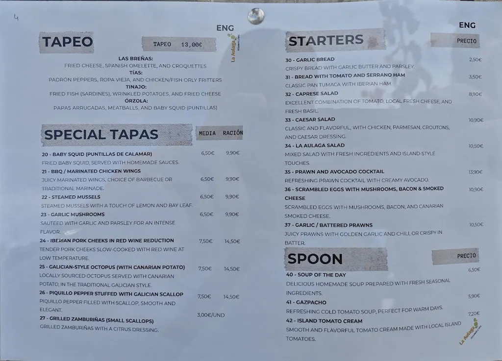 Menu_La Aulaga Costa Teguise Lanzarote_Costa Teguise_image_1