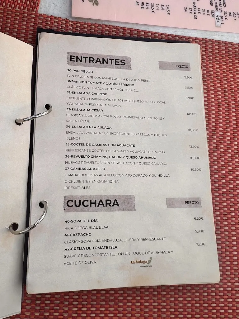 Menu_La Aulaga Costa Teguise Lanzarote_Costa Teguise_image_2