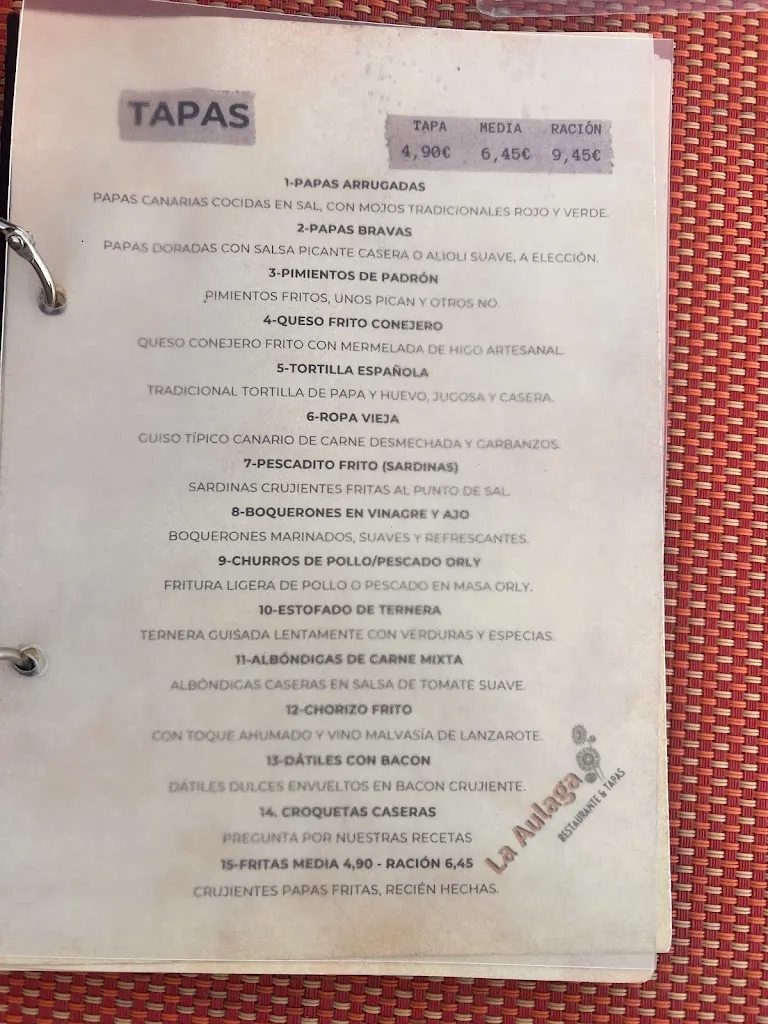 Menu_La Aulaga Costa Teguise Lanzarote_Costa Teguise_image_3