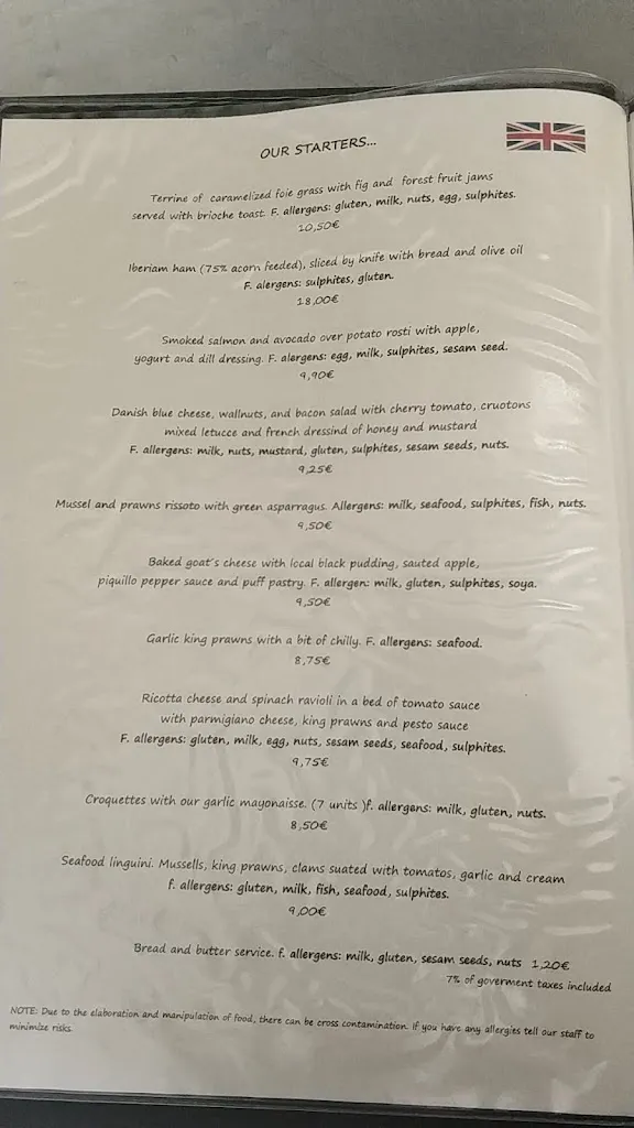 Menü_Restaurante El Navarro_Costa Teguise_Bild_4