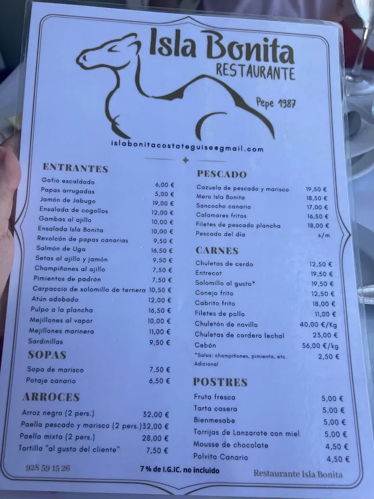 Menu_Restaurante Isla Bonita_Costa Teguise_image_3