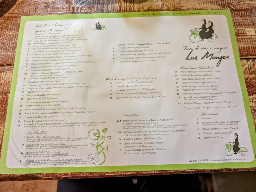 Menu_Tasca Les Monges_Denia_image_2