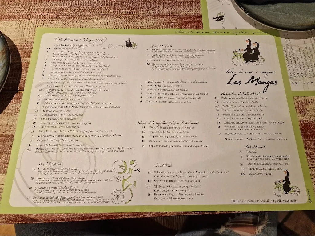 Menu_Tasca Les Monges_Denia_image_3