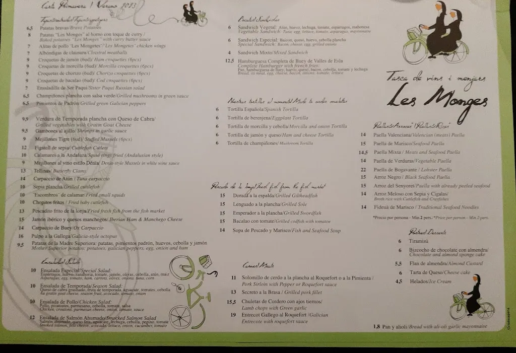 Menu_Tasca Les Monges_Denia_image_4