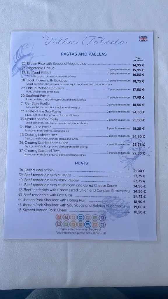 Menu_Restaurante Villa Toledo_Costa Teguise_immagine_1
